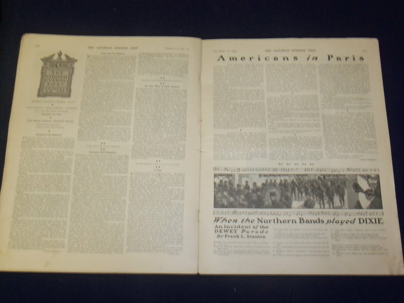 1899 NOV 18 THE SATURDAY EVENING POST MAGAZINE - RULE OF PUBLIC OPINION - B 6723