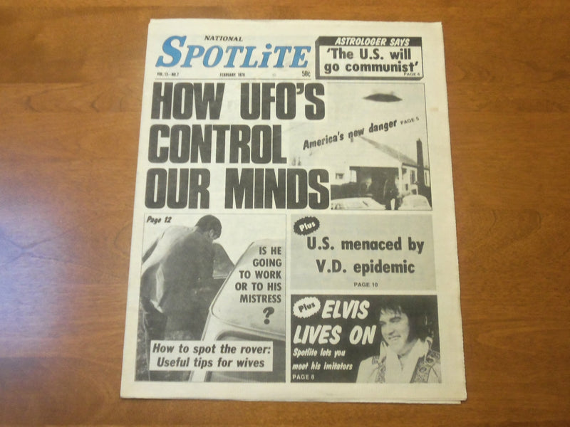 1978 FEBRUARY NATIONAL SPOTLITE NEWSPAPER - ELVIS PRESLEY LIVES ON - NP 4772