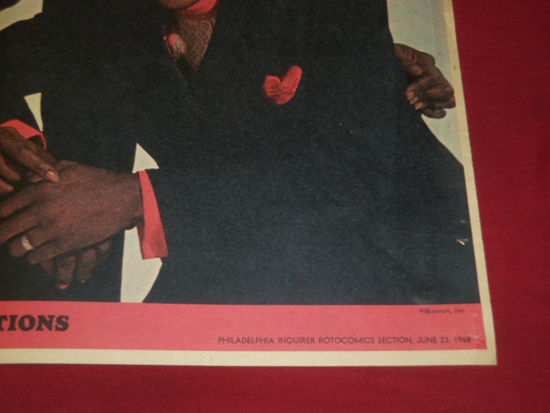 1968 JUNE 23 PHILADELPHIA INQUIRER ROTOCOMIC SECTION -TEMPTATIONS POSTER- J 4121