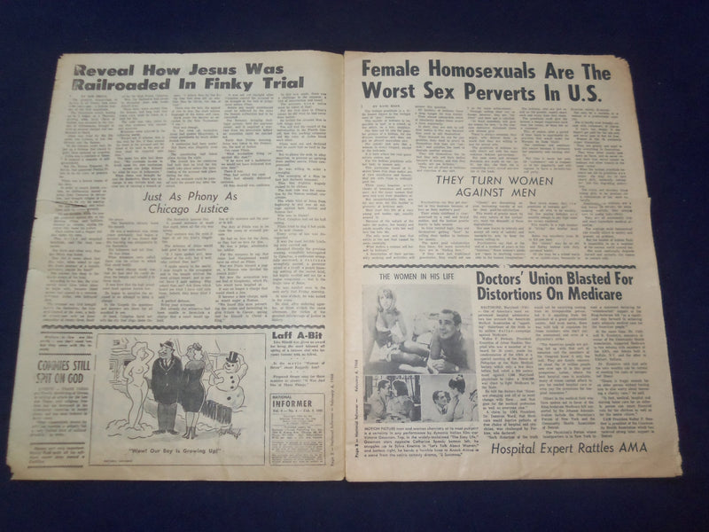 1966 FEB 6 NATIONAL INFORMER NEWSPAPER - NEW WAY TO BEAT A HANGOVER - NP 6916