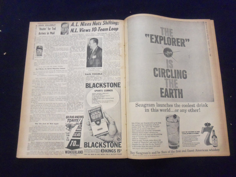 1958 JULY 8 BOSTON DAILY RECORD NEWSPAPER-MIKE 'SPY QUITS GOLDFINE PROBE-NP 6350