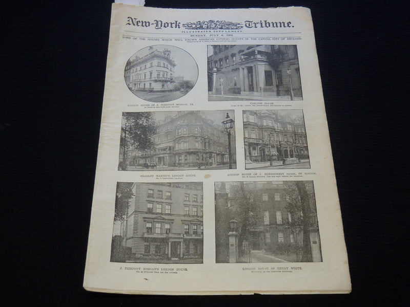 1902 JULY 6 NEW YORK TRIBUNE ILLUSTRATED SUPPLEMENT AMERICAN IN ENGLAND- NP 9009
