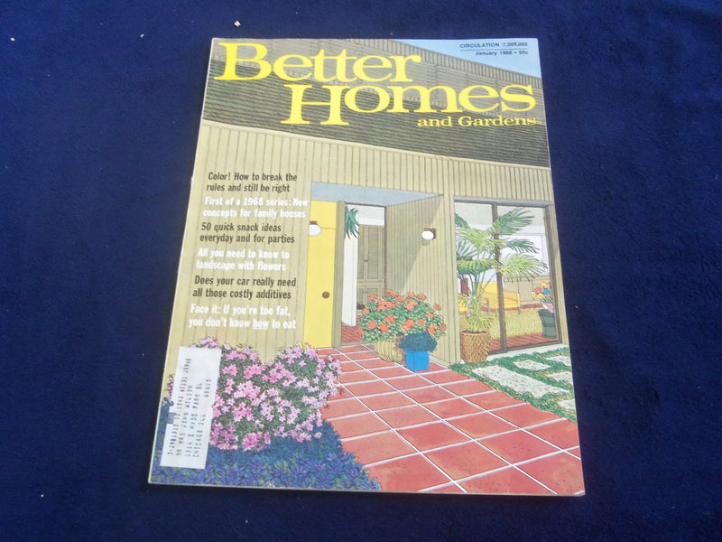 1968 JAN BETTER HOMES AND GARDENS MAGAZINE - NICE COVER, PHOTOS & ADS - ST 4628P
