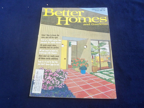 1968 JAN BETTER HOMES AND GARDENS MAGAZINE - NICE COVER, PHOTOS & ADS - ST 4628P