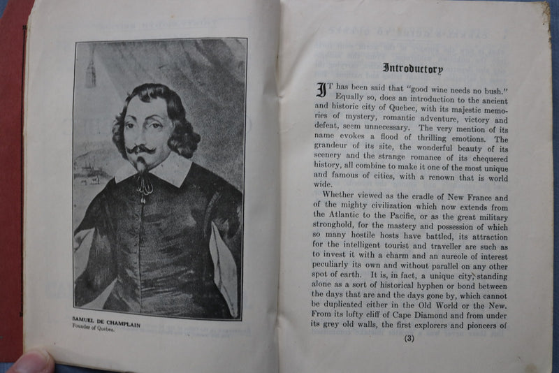 1929 CARREL'S ILLUSTRATED GUIDE & MAP OF QUEBEC - SOFTCOVER BOOK - K 3198