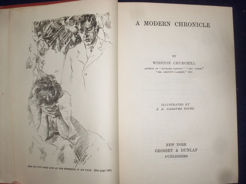 1910 A MODERN CHRONICLE HARDCOVER BOOK BY WINSTON CHURCHILL - KD 9061