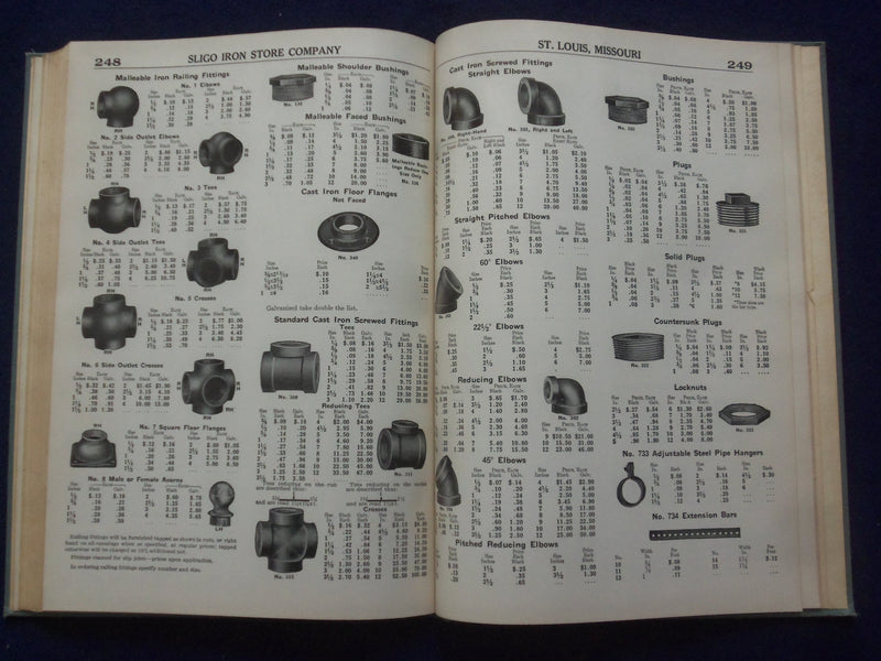 1930 SLIGO IRON STORE COMPANY HARDCOVER SUPPLIES CATALOG - ST. LOUIS, MO - R 98D