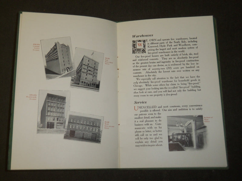 1900'S HARDER'S FIRE PROOF STORAGE & VAN COMPANY CATALOG - CHICAGO ILL - J 3476