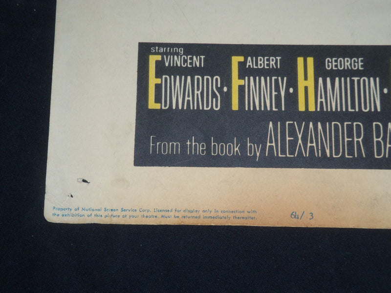 1963 THE VICTORS 1/2 SHEET MOVIE POSTER - VINCENT EDWARDS, ALBERT FINNEY - P 435