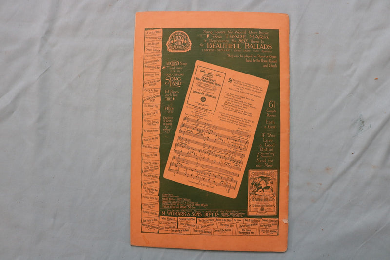 1926 UKULELE BEAUTIFUL BALLARDS SOFTCOVER BOOK - WITMARK COLLECTION - K 3378