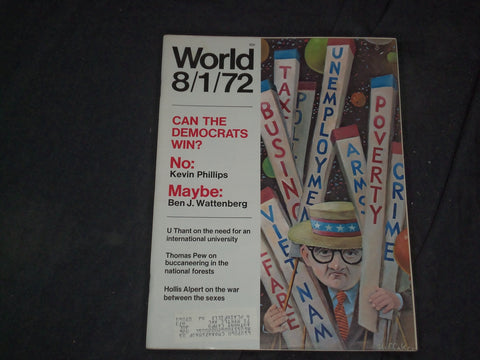 1972 AUGUST 1 WORLD MAGAZINE - CAN THE DEMOCRATS WIN? - CW 517