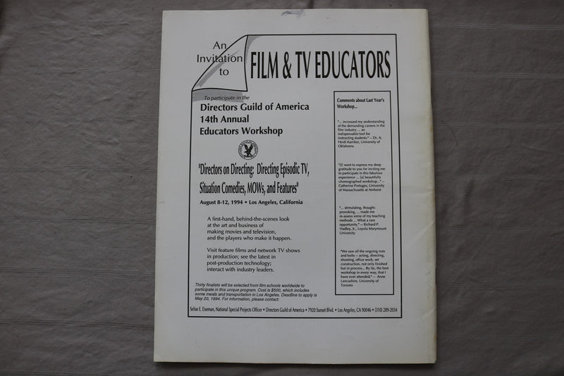 1994 SPRING FILM QUARTERLY MAGAZINE - FEDERICO FELLINI SATYRICON COVER - E 26785