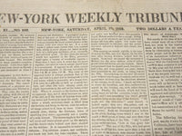 1852 APRIL 10 NEW YORK WEEKLY TRIBUNE - JOURNEY ACROSS NUBIAN DESERT - NP 3879Z