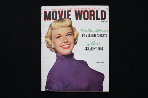1953 MARCH MOVIE WORLD MAGAZINE - DORIS DAY COVER - E 24303
