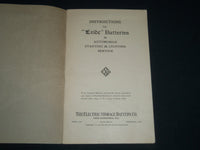 1918 INSTRUCTIONS FOR EXIDE BATTERIES IN AUTOMOBILE STARTING & LIGHTING - J 3987