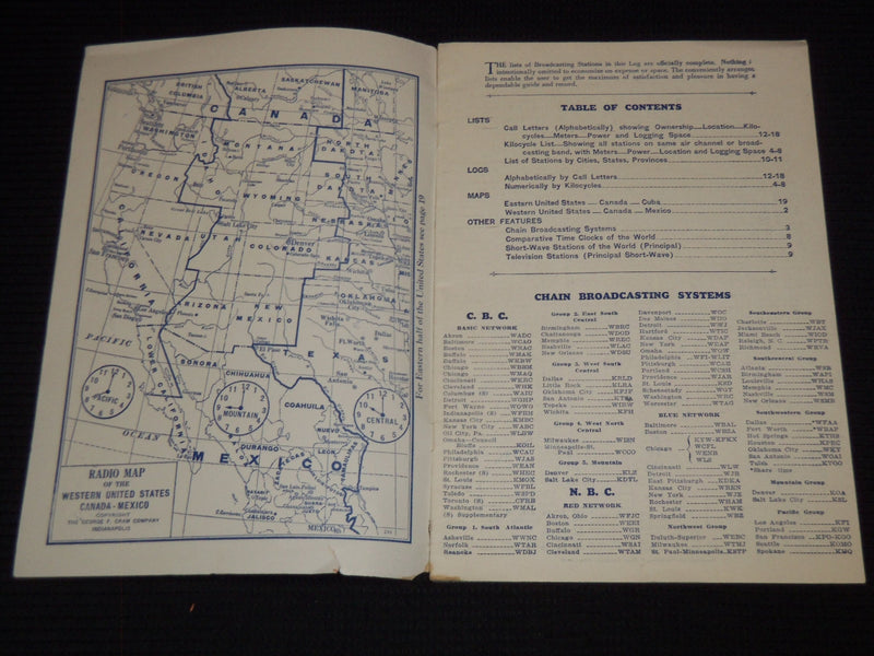 1930'S CUNNINGHAM RADIO TUBES &- BROADCASTING STATIONS BY CALL LETTERS - J 7573