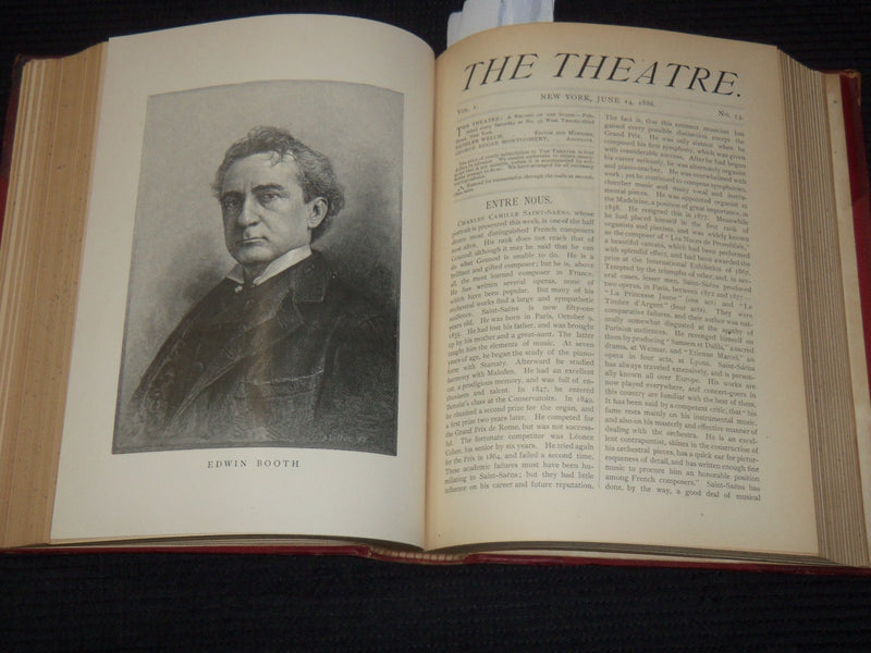 1886 MARCH-SEPTEMBER THE THEATRE ILLUSTRATED MAGAZINE BOUND VOLUME - KD 3806O