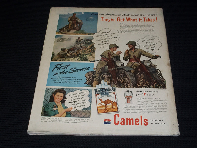 1944 JANUARY 8 COLLIER'S MAGAZINE NICE COVER & FULL PAGE ADS - E 1287