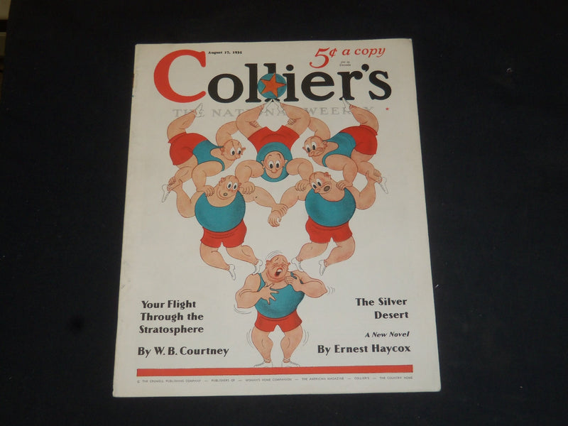 1935 AUG 17 COLLIER'S MAGAZINE - GREAT ILLUSTRATIONS, ARTICLES & ADS - SP 8230