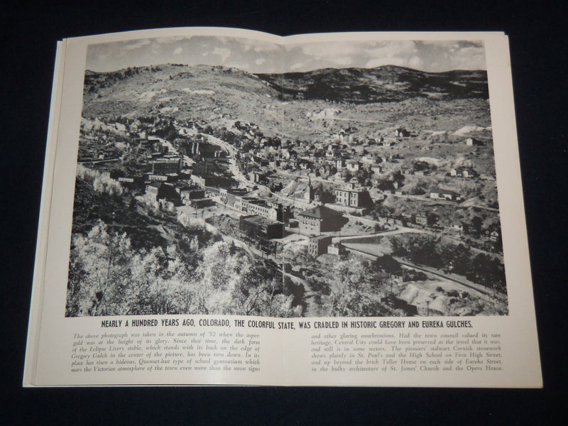 1953 HISTORIC CENTRAL CITY BY CAROLINE BANCROFT - PAST AND PRESENT - J 8797