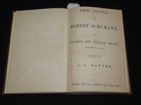 1900'S SONGS BY ROBERT SCHUMANN HARDCOVER BOOK BY HATTON- ROYAL EDITION - R 725B