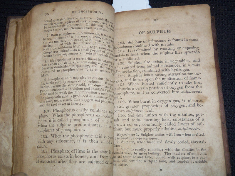 1810 A GRAMMAR OF CHEMISTRY BOOK BY REV. D. BLAIR & BENJAMIN TUCKER - J 8135