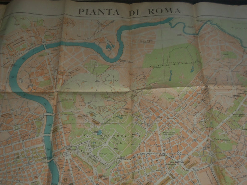 1929-1930 ROMA FOLD-OUT COLOR MAP - ITALY - J 3967