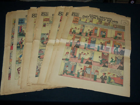 1930-1932 DAYTON DAILY NEWS COLOR COMIC PAGES LOT OF 26 -BUNGLE FAMILY - NTL 82I