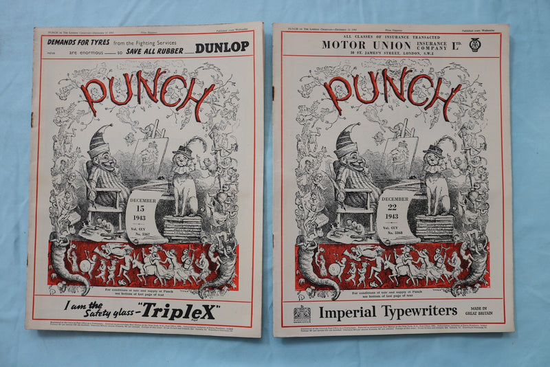 1943 PUNCH MAGAZINE - LOT OF 25 - O 3971