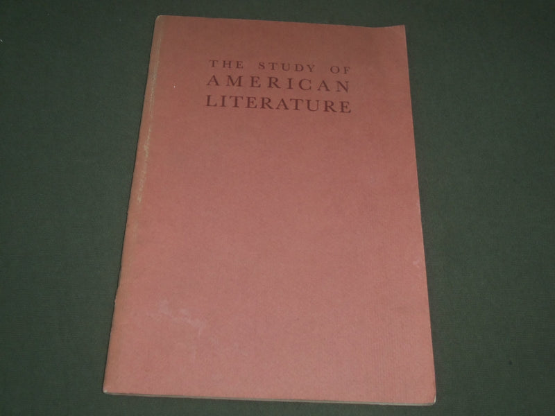 1949 THE STUDY OF AMERICAN LITERATURE BY SIGMUND SKARD SOFTCOVER BOOK - J 2695