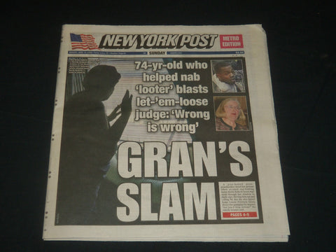 2020 JUNE 14 NEW YORK POST NEWSPAPER - 74-YR-OLD WHO HELPED NAB LOOTER BLASTS