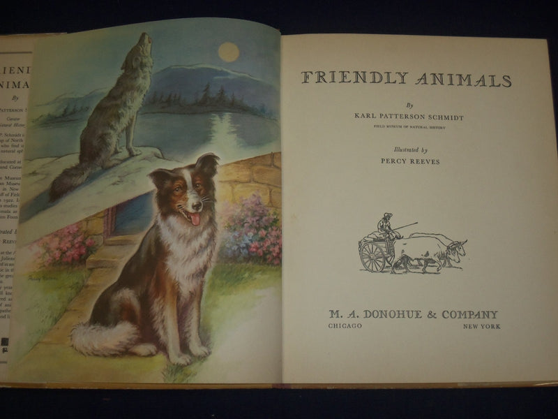 1947 FRIENDLY ANIMALS BOOK BY KARL SCHMIDT - GREAT ILLUSTRATIONS - KD 3162