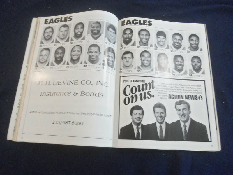 1984 OCT 28 GAMEDAY MAGAZINE- PHILADELPHIA EAGLES VS ST. LOUIS CARDINALS- F 250J
