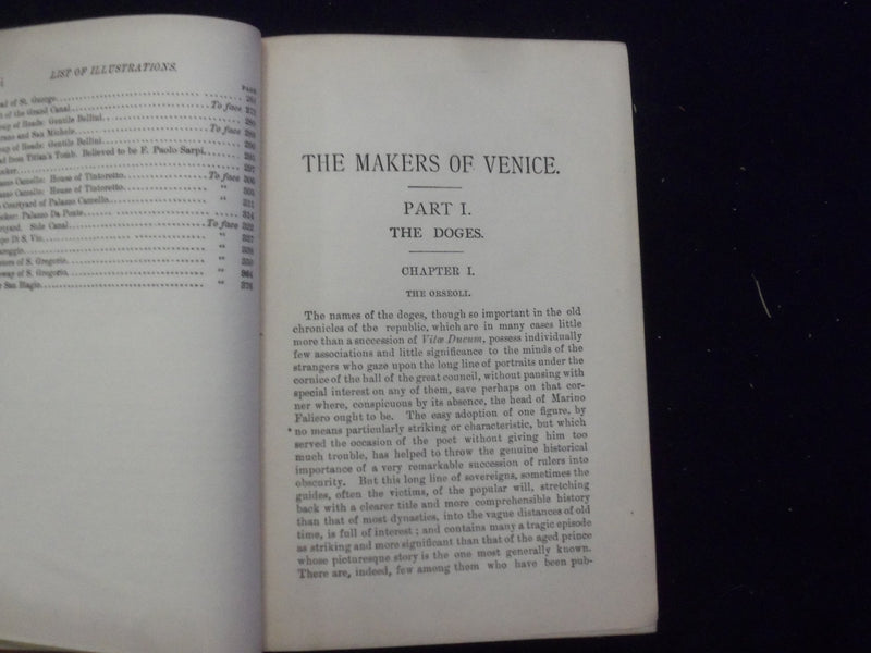 1900'S THE MAKERS OF VENICE HARDCOVER BOOK BY MRS. OLIPHANT - KD 8470
