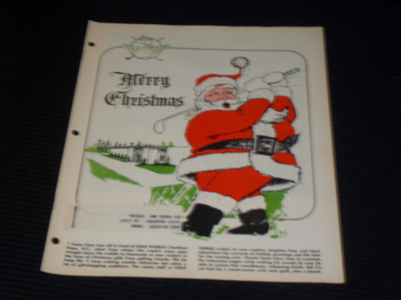 1966 DECEMBER 16 GOLF WORLD MAGAZINE - MERRY CHRISTMAS FRONT COVER - E 7307