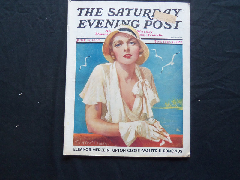 1932 JUNE 18 THE SATURDAY EVENING POST MAGAZINE - ILLUSTRATED COVER -SP 1469