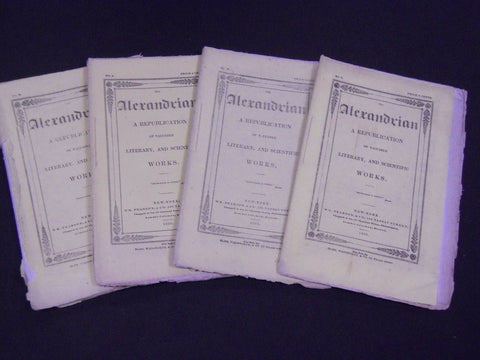 1835 THE ALEXANDRIAN MAGAZINE LOT OF 4 DIFFERENT ISSUES - WR 884