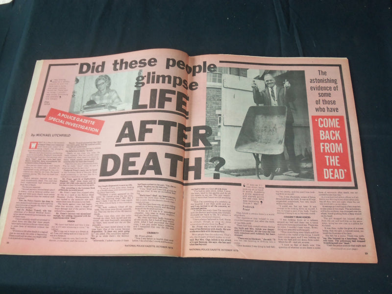 1973 OCTOBER THE NATIONAL POLICE GAZETTE MAGAZINE - LIFE AFTER DEATH - B 5790