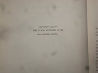 1953 THE POOR RICHARD CLUB HARDCOVER BOOK BY JACK LUTZ - KD 9274