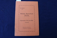 1938 SEP 27-28 HILLSIDE AGRICULTURAL SOCIETY PREMIUM LIST SOFTCOVER BOOK- K 1371