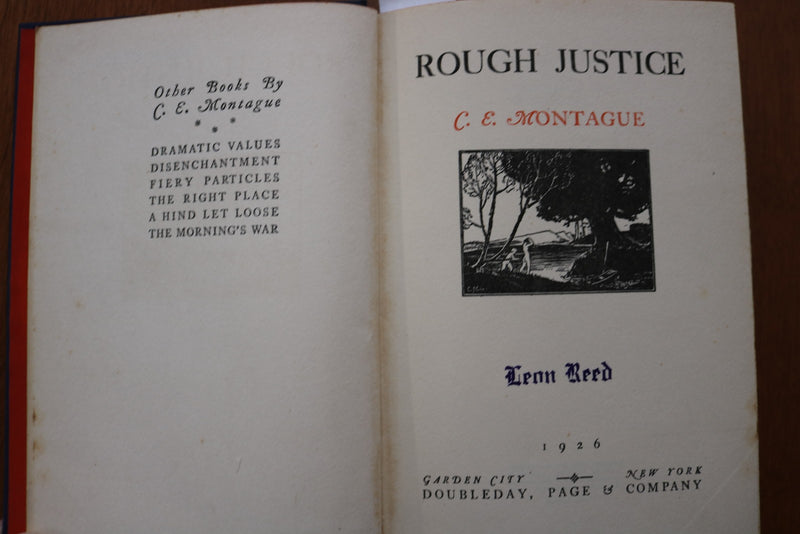 1926 ROUGH JUSTICE HARDCOVER BOOK IN SLIPCASE BY C.E. MONTAGUE- KD 9615