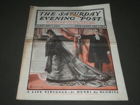 1903 FEB 7 THE SATURDAY EVENING POST MAGAZINE - J. C. LEYENDECKER COVER - SP 682