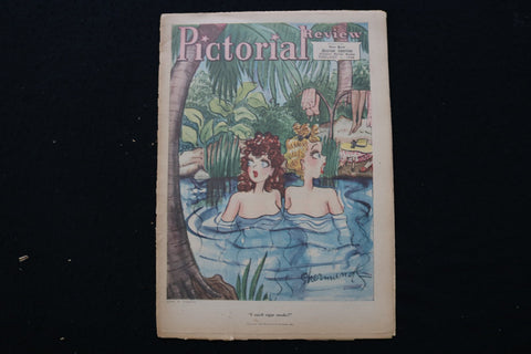 1948 FEBRUARY 1 PICTORIAL REVIEW MAGAZINE - I SMELL CIGAR SMOKE! COVER - E 26352