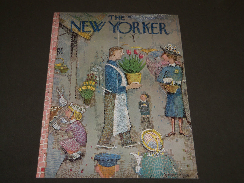 1958 APRIL 5 NEW YORKER MAGAZINE FRONT COVER ONLY - GREAT ART FOR FRAMING