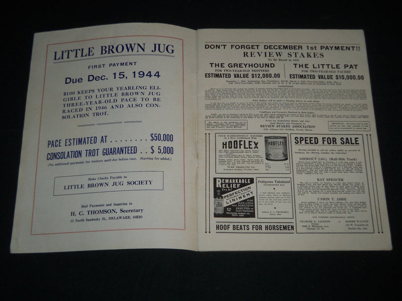 1944 DECEMBER HOOF BEATS MAGAZINE - WHITNEY HANOVER ISSUE - B 6454