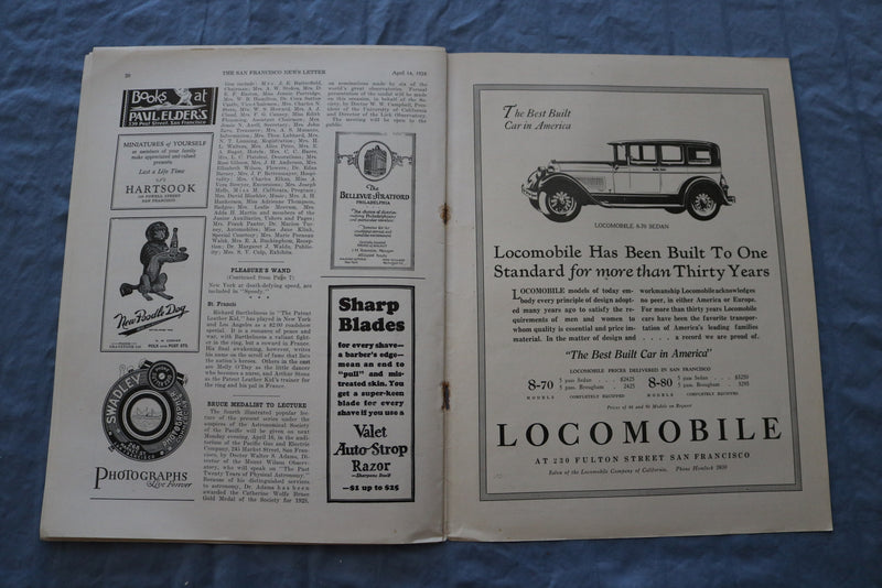 1928 APRIL 14 SAN FRANCISCO NEWS LETTER MAGAZINE - THE GIANT GEYSER - ST 5509O