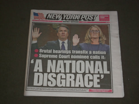 2018 SEPTEMBER 28 NEW YORK POST NEWSPAPER - KAVANAUGH & BLASEY FORD HEARINGS