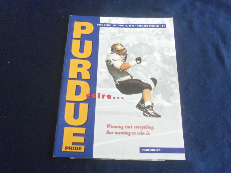 1995 OCTOBER 14 FOOTBALL PROGRAM - PURDUE UNIV VS PENN STATE UNIV - SP 1216U