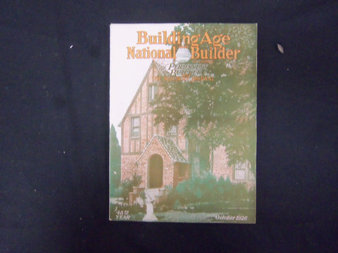 1926 OCTOBER BUILDING AGE MAGAZINE - GREAT ADS & PHOTOS - ST 2951