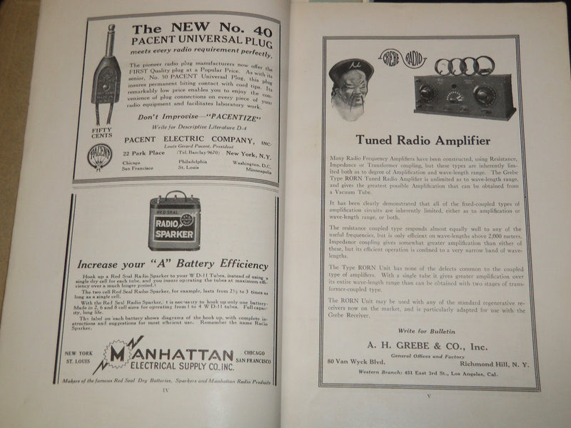 1923 APRIL PROCEEDINGS OF THE INSTITUTE OF RADIO ENGINEERS MAGAZINE - J 7568